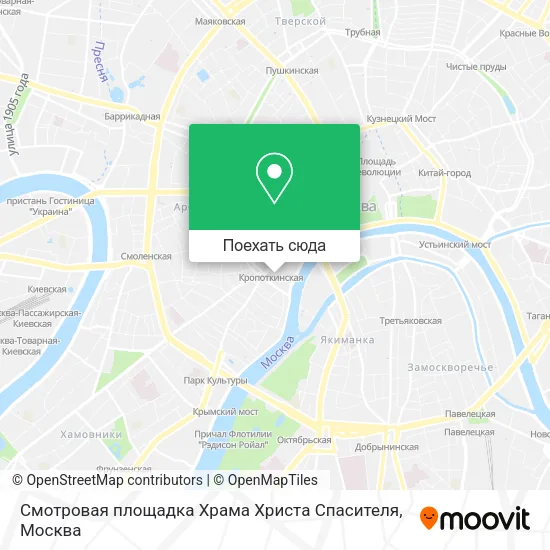 Карта Смотровая площадка Храма Христа Спасителя