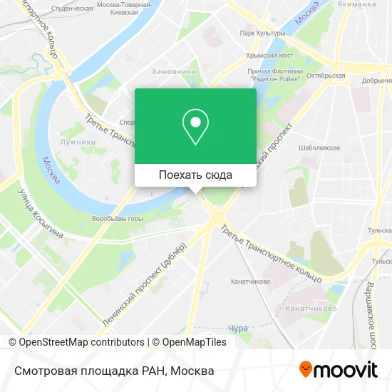 Карта Смотровая площадка РАН