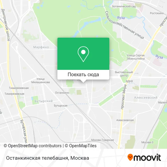 Карта Останкинская телебашня