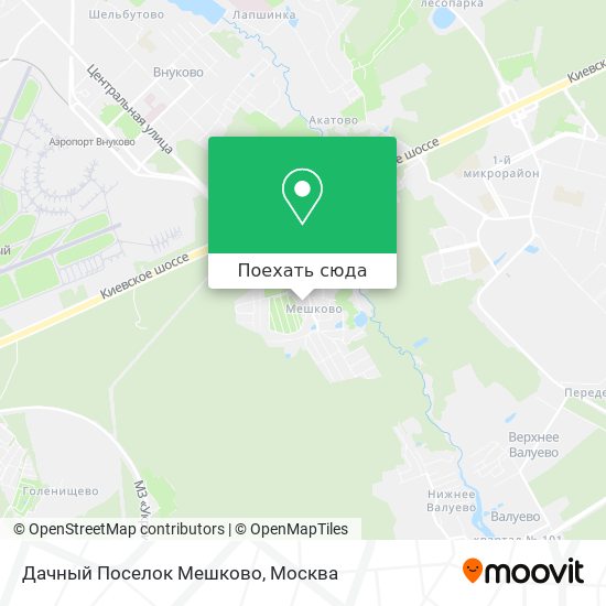 Карта Дачный Поселок Мешково