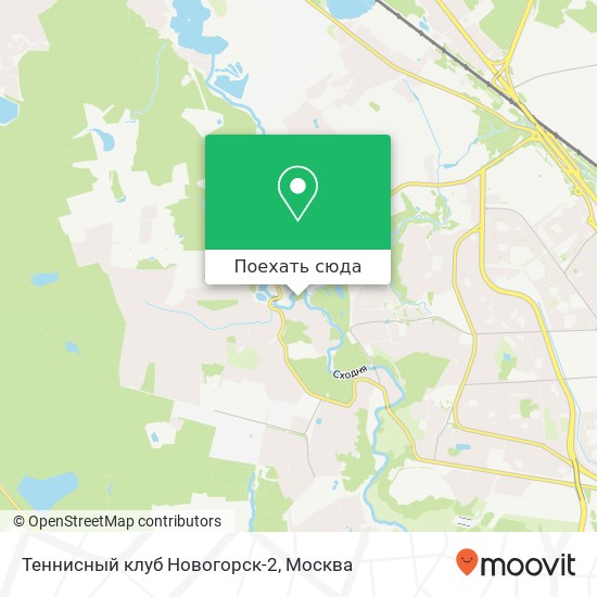 Карта Теннисный клуб  Новогорск-2