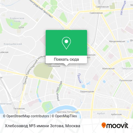 Карта Хлебозавод №5 имени Зотова