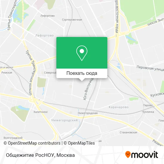 Карта Общежитие РосНОУ