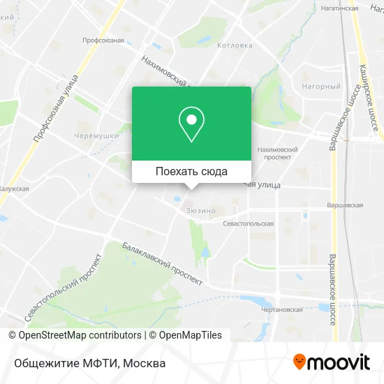 Карта Общежитие МФТИ