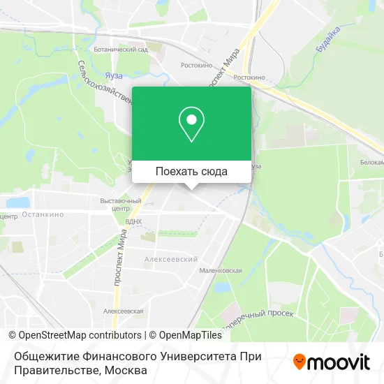 Карта Общежитие Финансового Университета При Правительстве