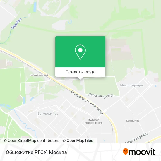 Карта Общежитие РГСУ