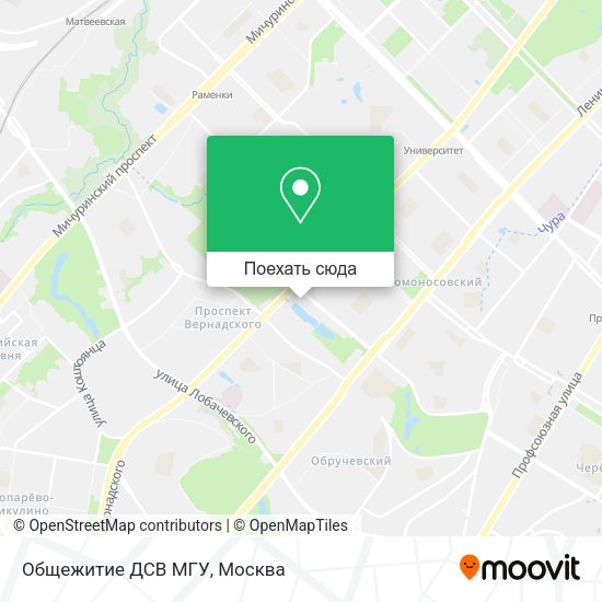 Карта Общежитие ДСВ МГУ