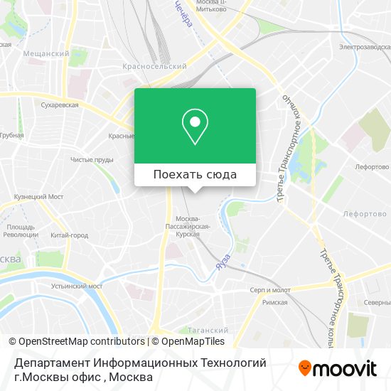 Карта Департамент Информационных Технологий г.Москвы офис