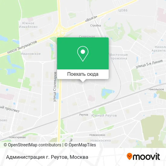 Карта Администрация г. Реутов