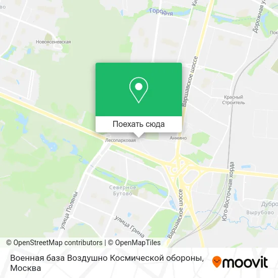 Карта Военная база Воздушно Космической обороны