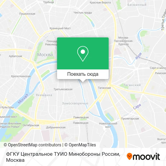 Карта ФГКУ  Центральное ТУИО  Минобороны России