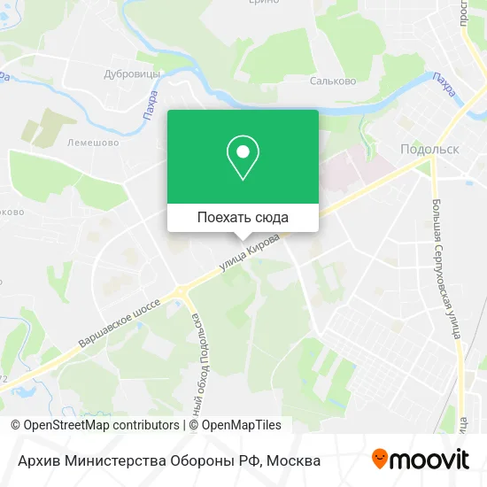 Карта Архив Министерства Обороны РФ