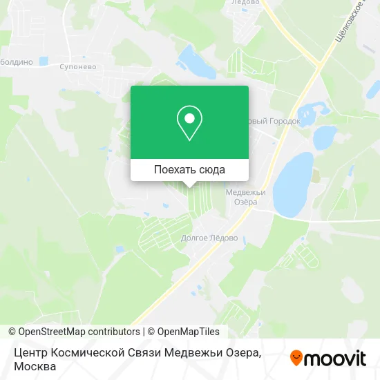Карта Центр Космической Связи  Медвежьи Озера