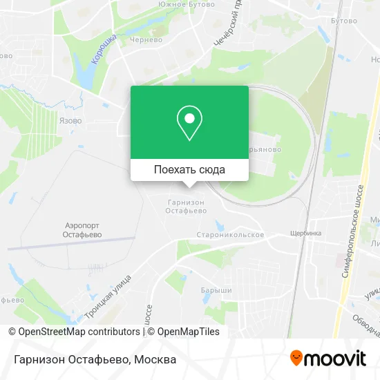 Карта Гарнизон Остафьево