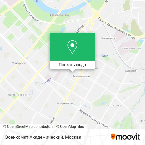 Карта Военкомат Академический