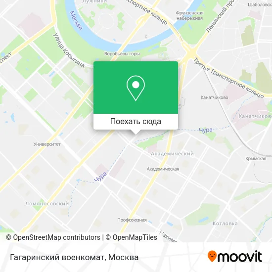 Карта Гагаринский военкомат