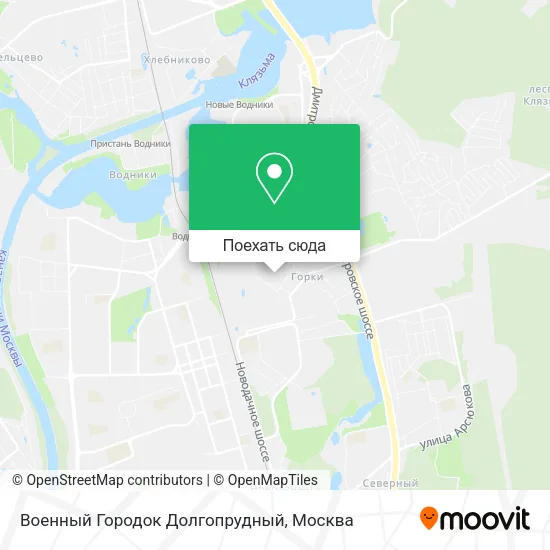 Карта Военный Городок Долгопрудный