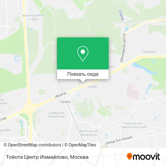 Карта Тойота Центр Измайлово