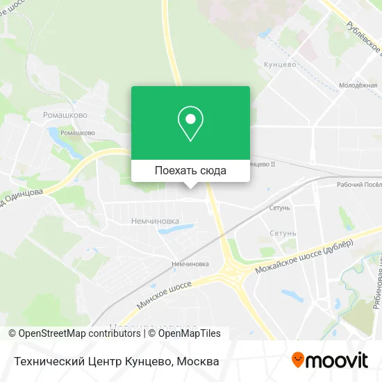 Карта Технический Центр Кунцево