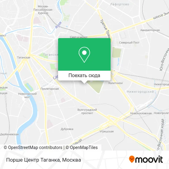Карта Порше Центр Таганка
