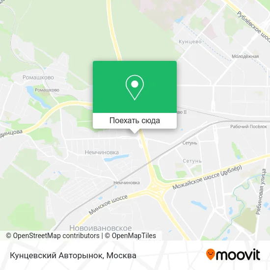 Карта Кунцевский Авторынок
