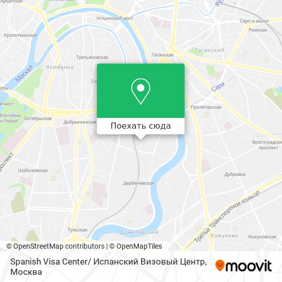 Карта Spanish Visa Center/ Испанский Визовый Центр