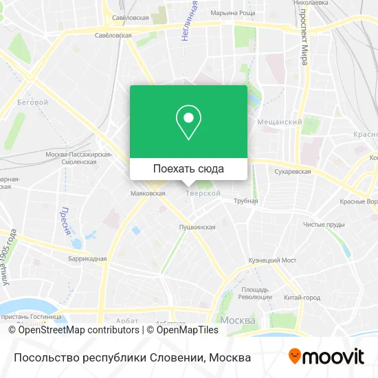 Карта Посольство республики Словении