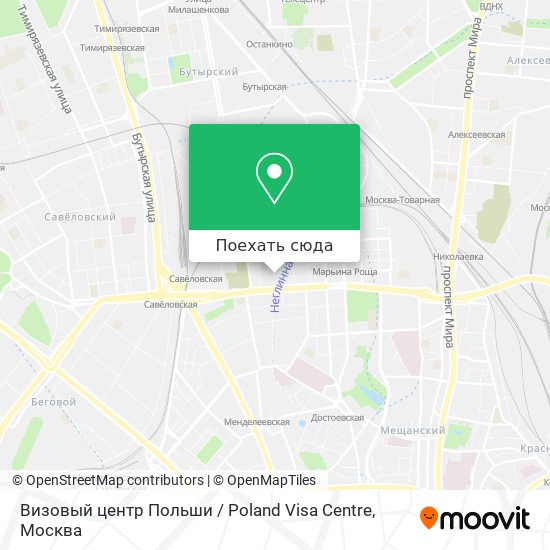 Карта Визовый центр Польши / Poland Visa Centre