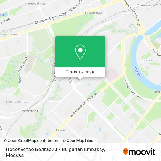 Карта Посольство Болгарии / Bulgarian Embassy