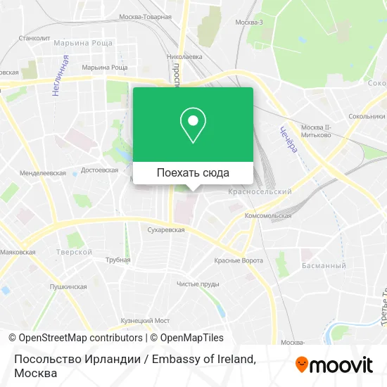 Карта Посольство Ирландии / Embassy of Ireland