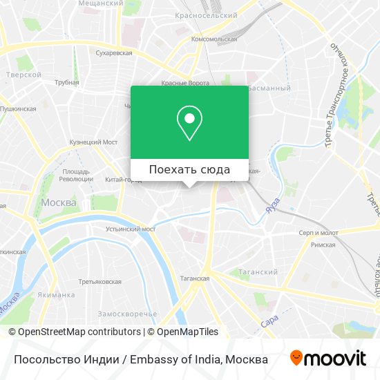 Карта Посольство Индии / Embassy of India