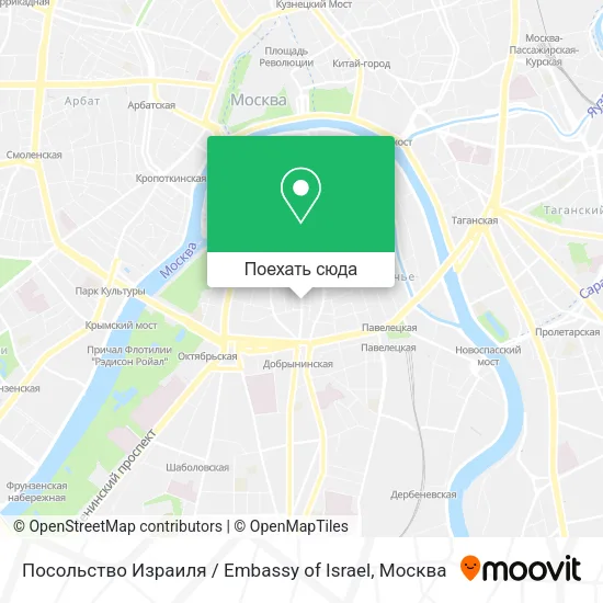 Карта Посольство Израиля / Embassy of Israel