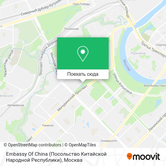 Карта Embassy Of China (Посольство Китайской Народной Республики)