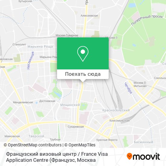 Карта Французский визовый центр / France Visa Application Centre