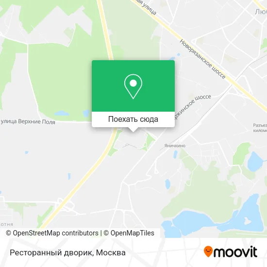 Карта Ресторанный дворик