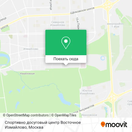 Карта Спортивно досуговый центр Восточное Измайлово