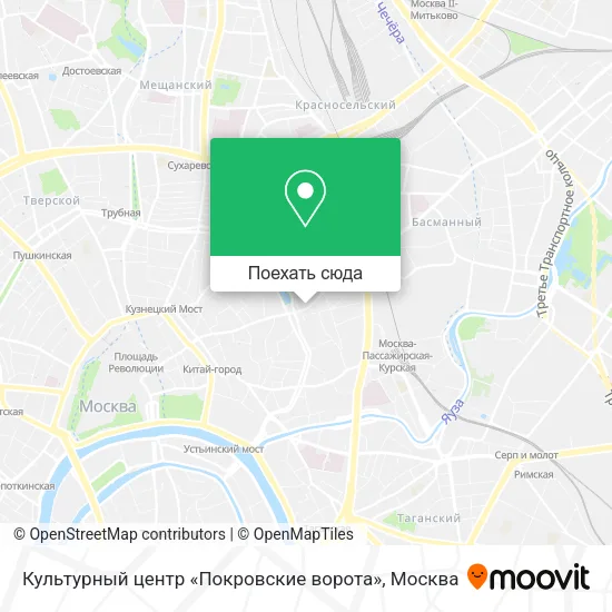 Карта Культурный центр «Покровские ворота»