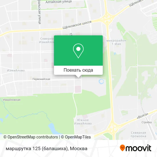 Карта маршрутка 125 (балашиха)