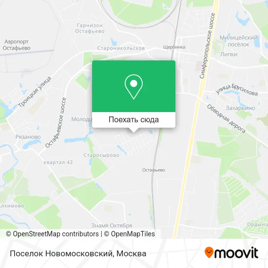 Карта Поселок Новомосковский