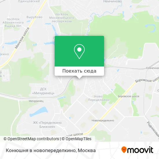 Карта Конюшня в новопеределкино