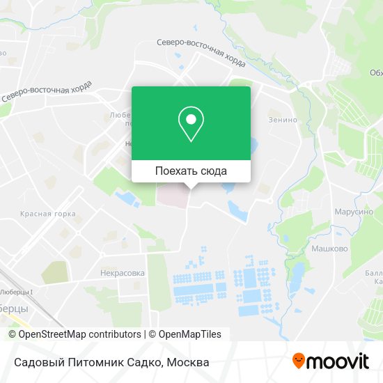 Карта Садовый Питомник  Садко