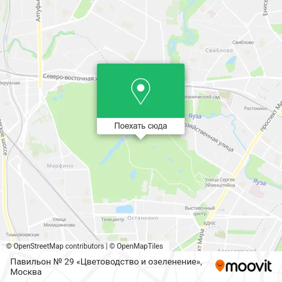 Карта Павильон № 29 «Цветоводство и озеленение»