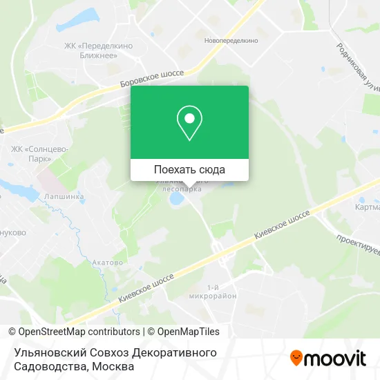 Карта Ульяновский Совхоз Декоративного Садоводства