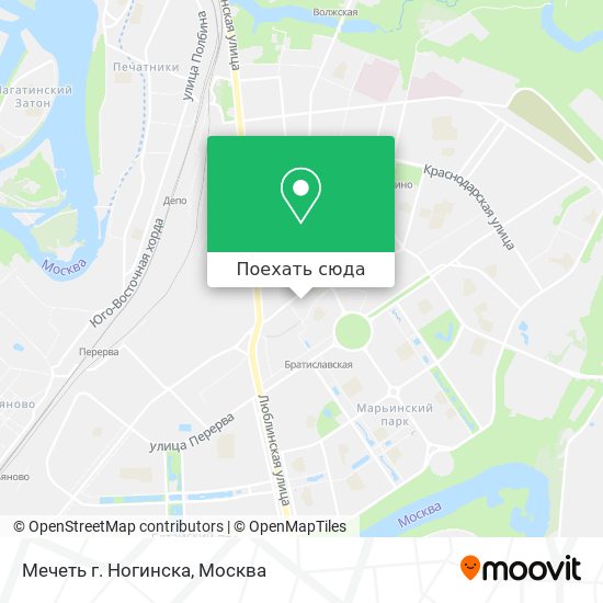 Карта Мечеть г. Ногинска