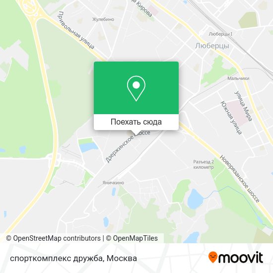Карта спорткомплекс дружба