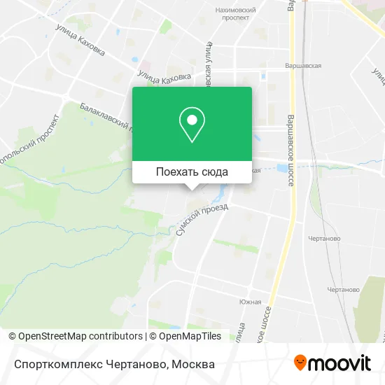 Карта Спорткомплекс Чертаново