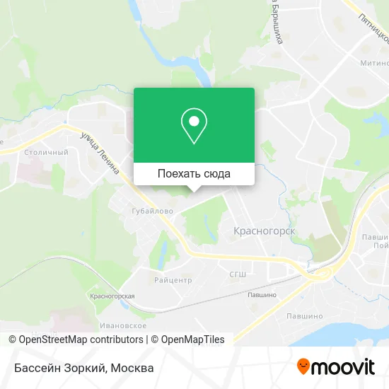 Карта Бассейн  Зоркий