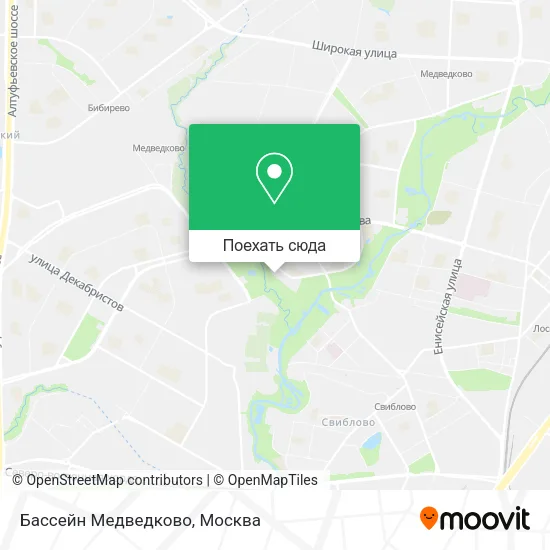 Карта Бассейн  Медведково