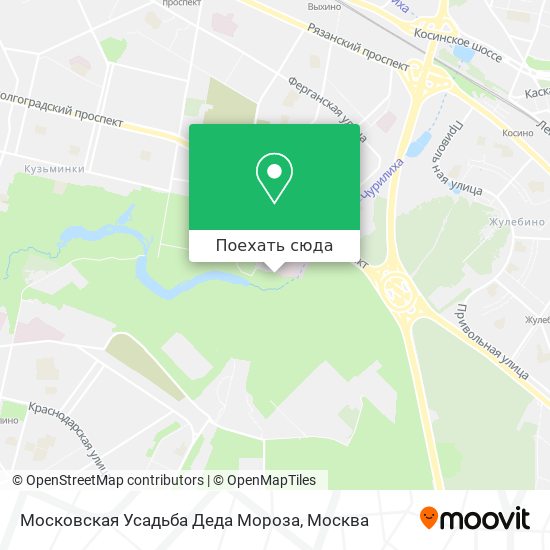 Карта Московская Усадьба Деда Мороза