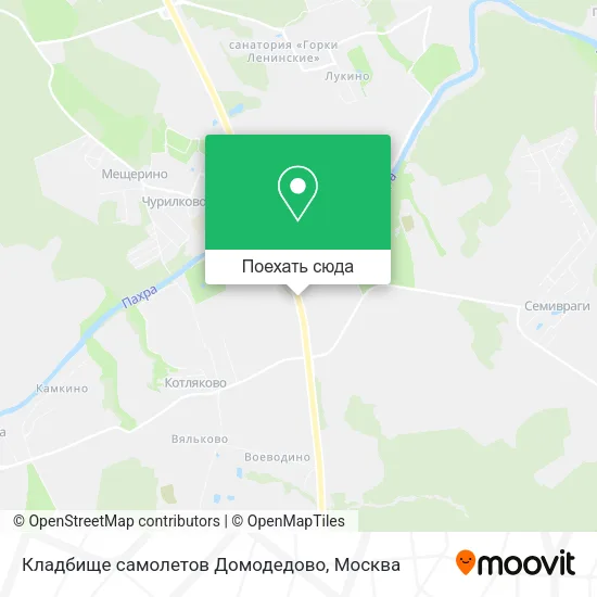 Карта Кладбище самолетов Домодедово